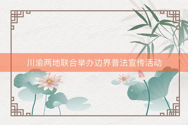川渝两地联合举办边界普法宣传活动