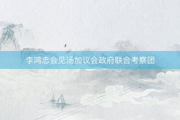 李鸿忠会见汤加议会政府联合考察团