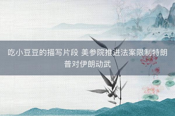 吃小豆豆的描写片段 美参院推进法案限制特朗普对伊朗动武