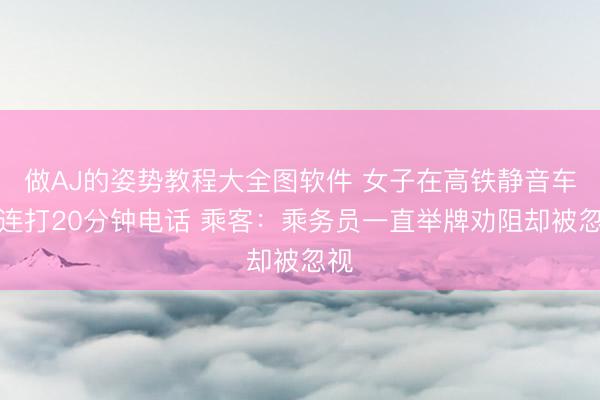 做AJ的姿势教程大全图软件 女子在高铁静音车厢连打20分钟电话 乘客：乘务员一直举牌劝阻却被忽视