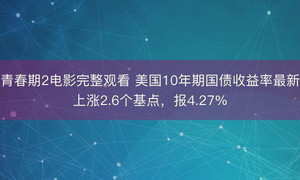 青春期2电影完整观看 美国10年期国债收益率最新上涨2.6个基点，报4.27%