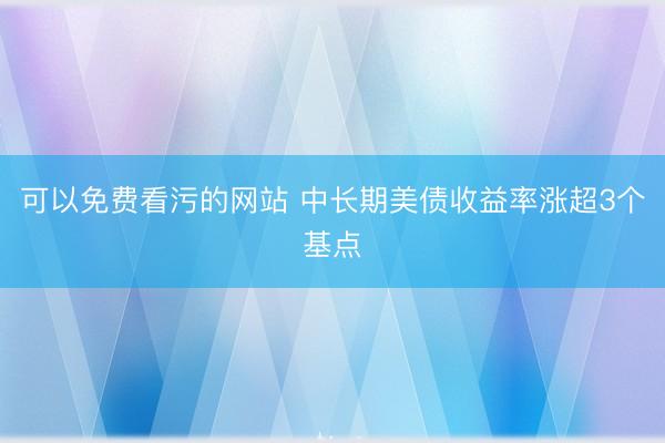 可以免费看污的网站 中长期美债收益率涨超3个基点