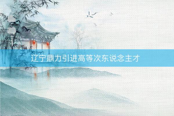 辽宁鼎力引进高等次东说念主才 