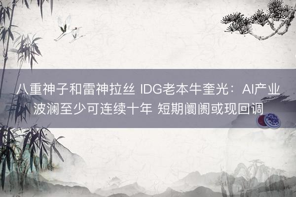 八重神子和雷神拉丝 IDG老本牛奎光：AI产业波澜至少可连续十年 短期阛阓或现回调