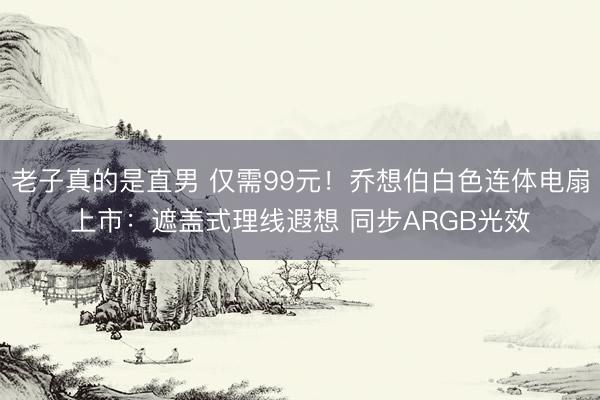 老子真的是直男 仅需99元！乔想伯白色连体电扇上市：遮盖式理线遐想 同步ARGB光效